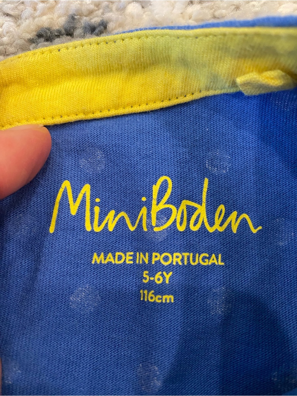 Mini Boden Blue dress with mermaid appliqué - Picture 2 of 2